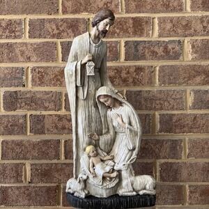 19" Wood Look Resin Nativity Scene TII Collections Christmas Holiday Decor